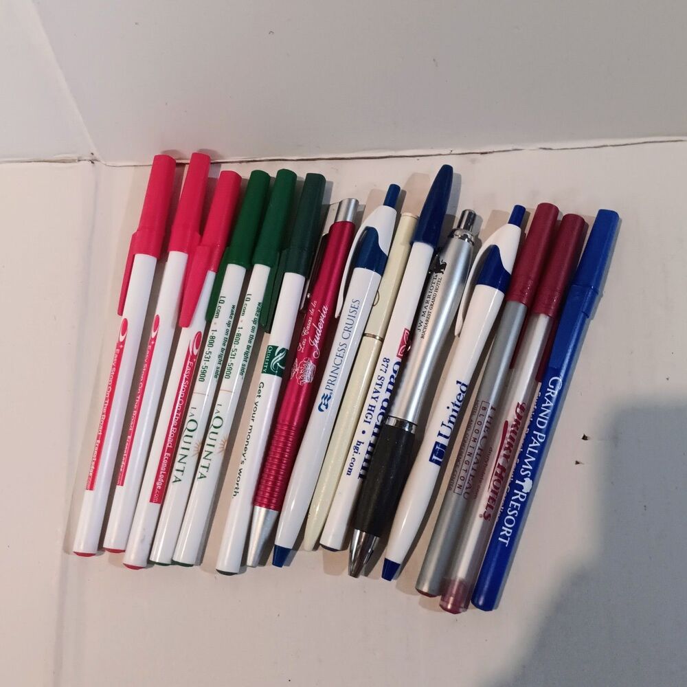 Vintage Lot of Hotel Advertising Pens-Lot of 15-Wynn Las Vegas-JW Marriott-Drury